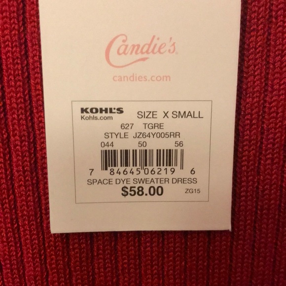 Red Sweater Dress - Picture 2 of 3